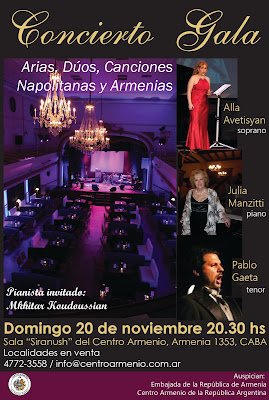 Concierto de gala en el Centro Armenio