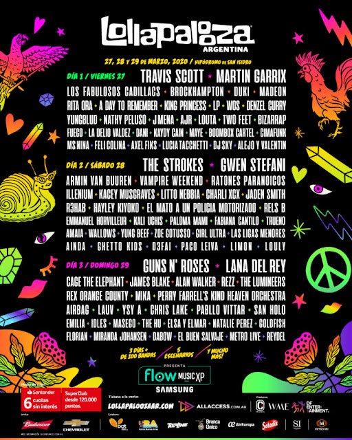 Agenda del Lollapalooza 2020