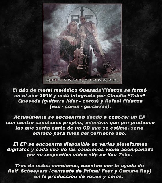 Desde Neuquén, llega el dúo Quesada / Fidanza