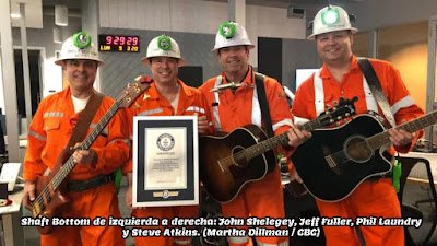 Shaft Bottom Boys estableció un nuevo récord mundial para el concierto más profundo