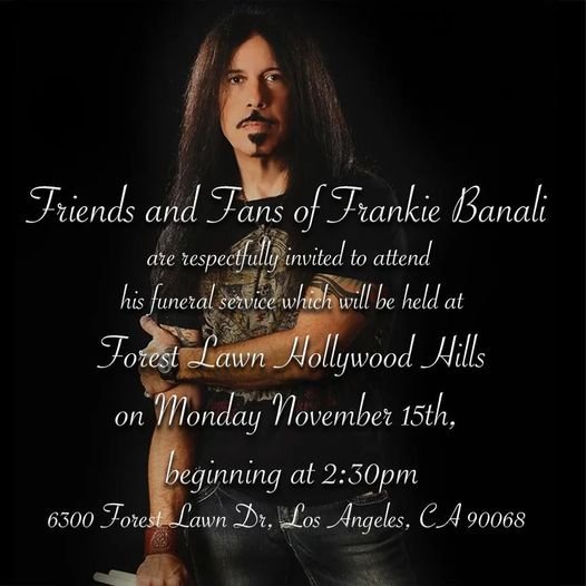 Con participación del ambiente metalero estadounidense y la familia, se llevó a cabo el funeral de Frankie Banali ideado por el propio baterista