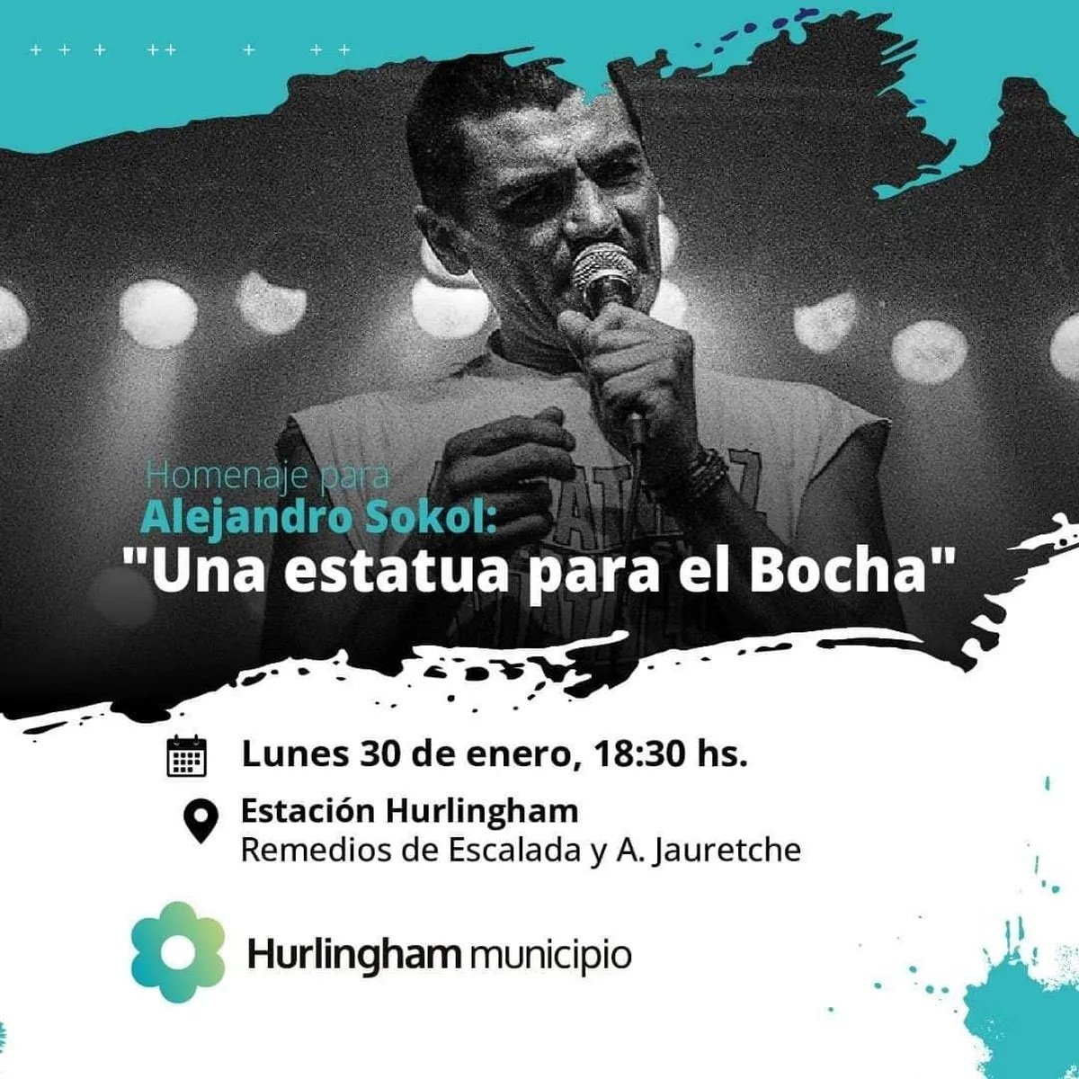 El músico Alejandro Sokol tiene su monumento en Hurlingham