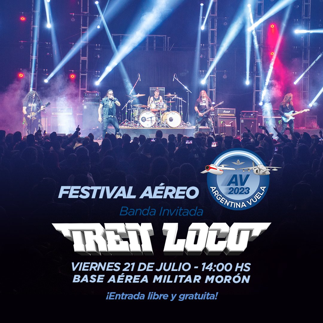 Bajaron a Tren Loco in situ del Festival AƩreo Argentina Vuela 2023