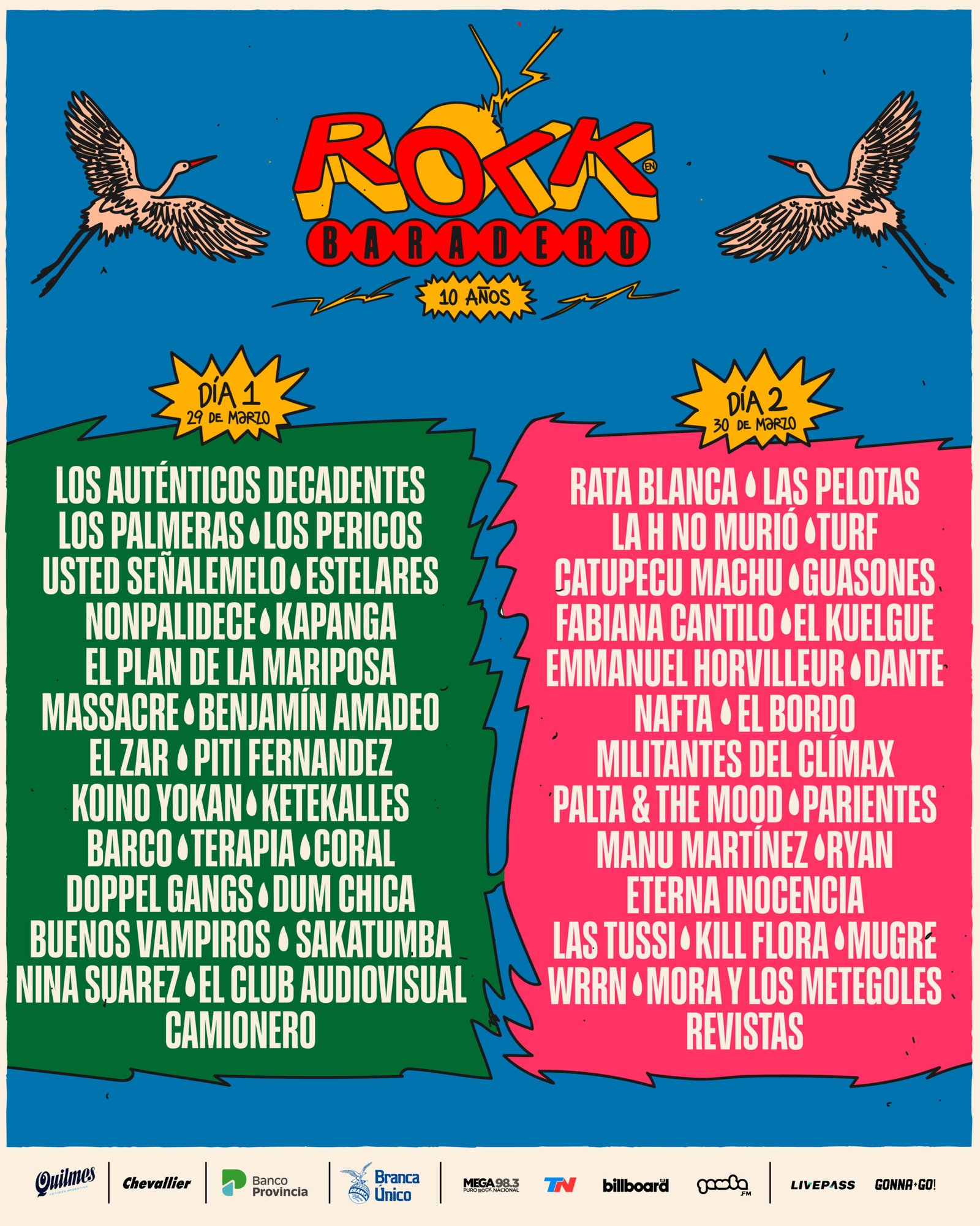 Rock en Baradero anuncia su line-up por día
