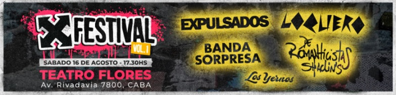 Llega la primera edición del «X Festival», el punk rock argentino se reúne en El Teatro Flores