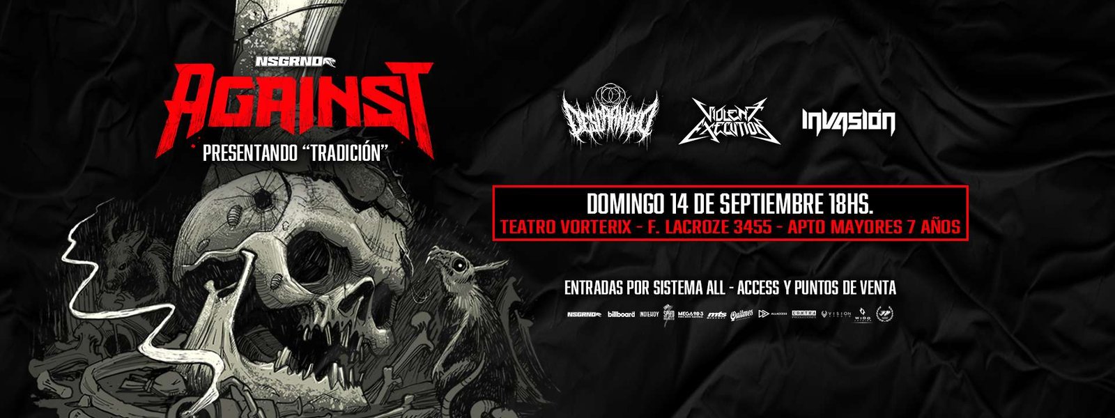 Against presenta «Tradición» en el Teatro Vorterix