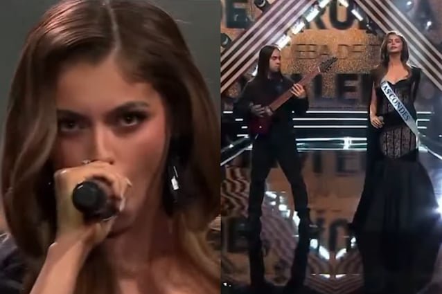 Una concursante de Miss Mundo Chile sorprende al jurado interpretando una canción de su banda de death metal