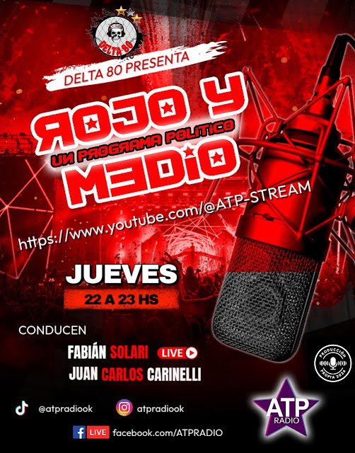 Delta 80 presenta «Rojo y Medio», nuevo programa político en ATP Stream