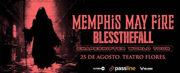 Memphis May Fire y Blessthefall se presentarán juntos en Argentina