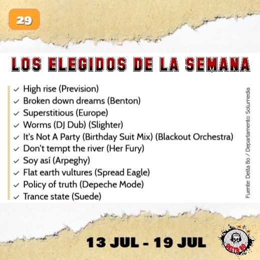 Los elegidos de la semana